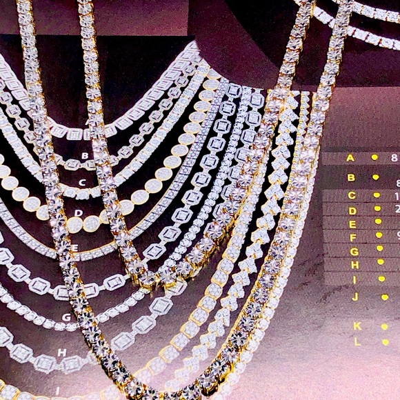 2 REAL DIAMOND TENNIS CHAINS NOT CZ READ POST WOW - Picture 1 of 17